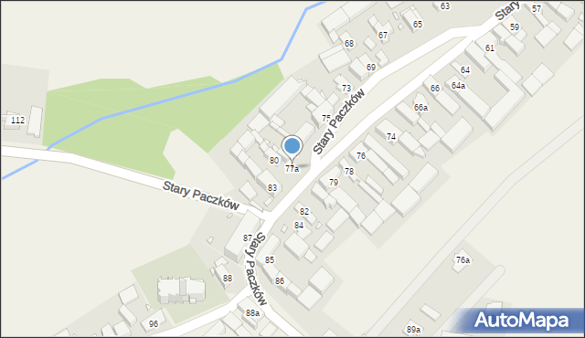 Stary Paczków, Stary Paczków, 77a, mapa Stary Paczków