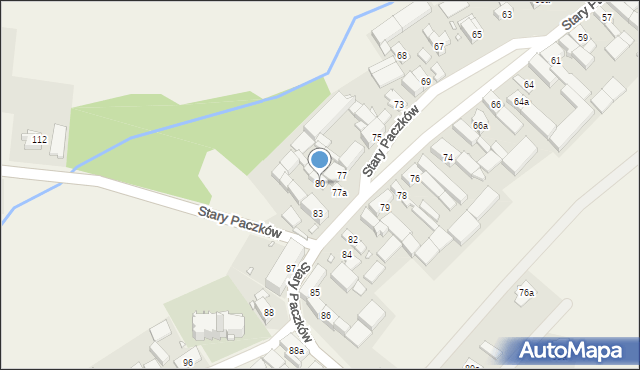 Stary Paczków, Stary Paczków, 80, mapa Stary Paczków