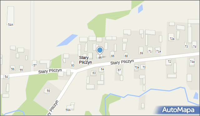 Stary Pilczyn, Stary Pilczyn, 65, mapa Stary Pilczyn