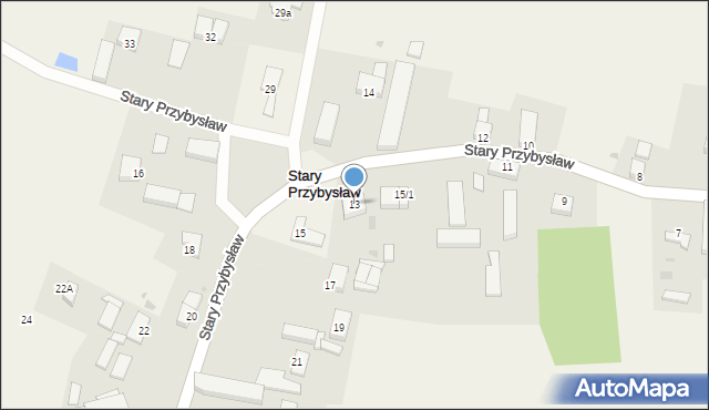 Stary Przybysław, Stary Przybysław, 13, mapa Stary Przybysław