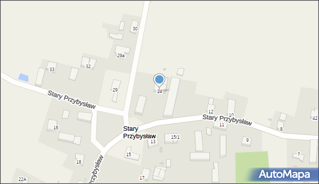 Stary Przybysław, Stary Przybysław, 14, mapa Stary Przybysław