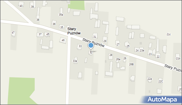 Stary Puznów, Stary Puznów, 32, mapa Stary Puznów