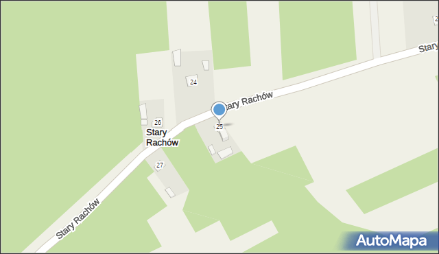 Stary Rachów, Stary Rachów, 25, mapa Stary Rachów