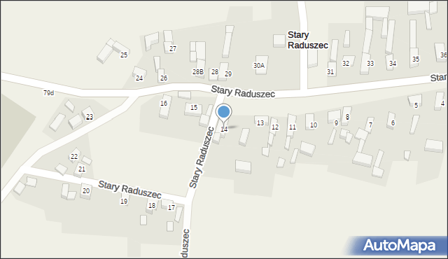 Stary Raduszec, Stary Raduszec, 14, mapa Stary Raduszec