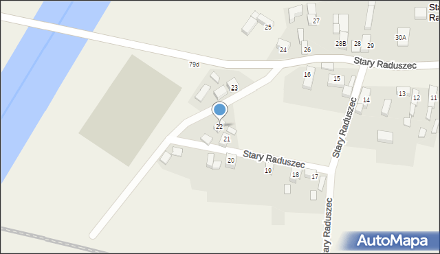 Stary Raduszec, Stary Raduszec, 22, mapa Stary Raduszec