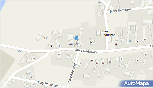 Stary Raduszec, Stary Raduszec, 28, mapa Stary Raduszec