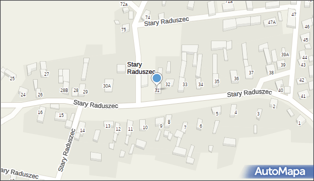 Stary Raduszec, Stary Raduszec, 31, mapa Stary Raduszec