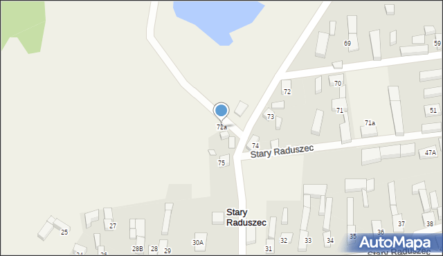 Stary Raduszec, Stary Raduszec, 72a, mapa Stary Raduszec