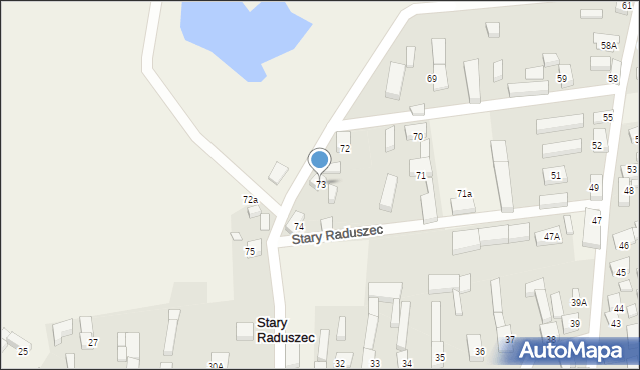 Stary Raduszec, Stary Raduszec, 73, mapa Stary Raduszec