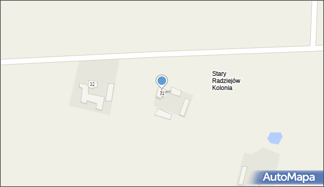 Stary Radziejów Kolonia, Stary Radziejów Kolonia, 31, mapa Stary Radziejów Kolonia