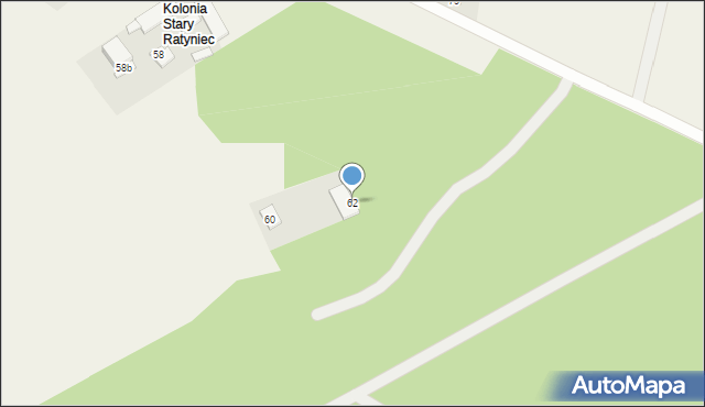 Stary Ratyniec, Stary Ratyniec, 62, mapa Stary Ratyniec