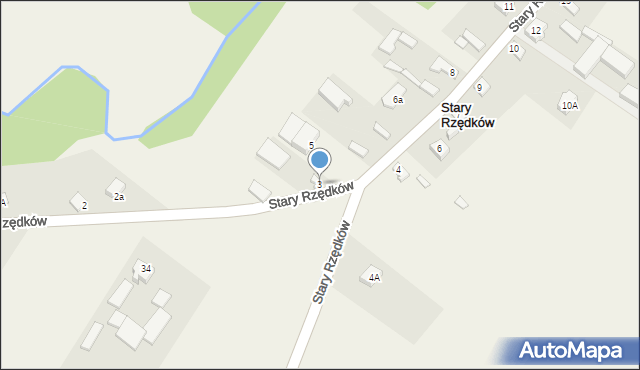 Stary Rzędków, Stary Rzędków, 3, mapa Stary Rzędków