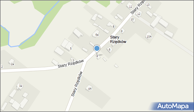 Stary Rzędków, Stary Rzędków, 4, mapa Stary Rzędków