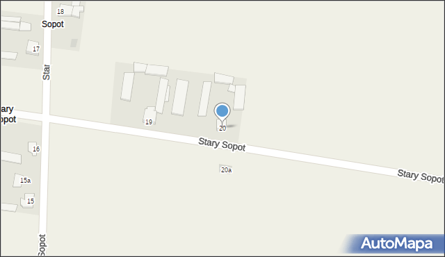 Stary Sopot, Stary Sopot, 20, mapa Stary Sopot
