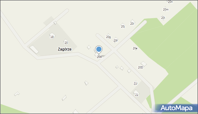 Stary Strachocin, Stary Strachocin, 20A, mapa Stary Strachocin