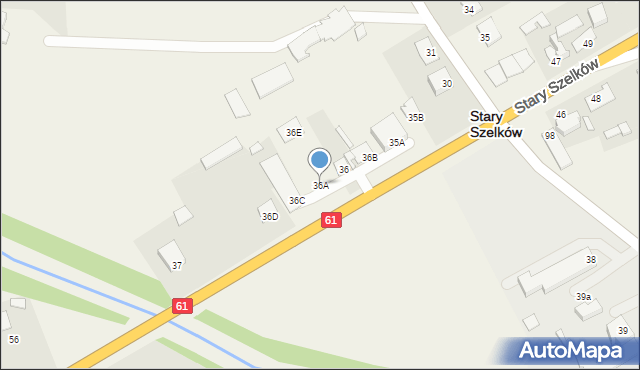 Stary Szelków, Stary Szelków, 36A, mapa Stary Szelków