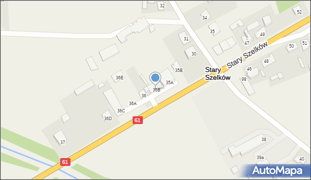 Stary Szelków, Stary Szelków, 36B, mapa Stary Szelków