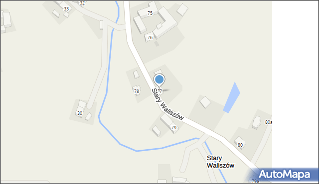 Stary Waliszów, Stary Waliszów, 77, mapa Stary Waliszów