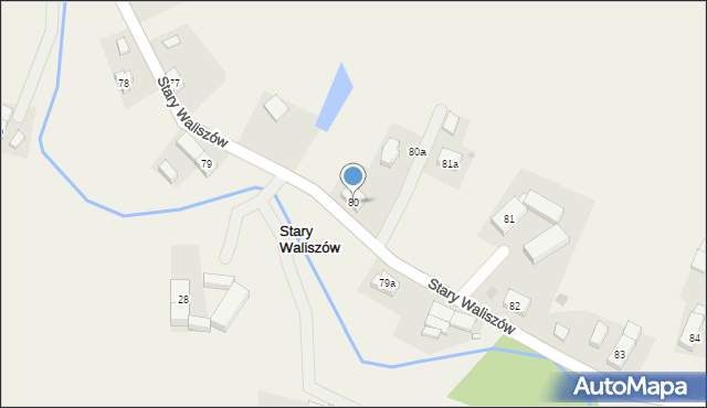 Stary Waliszów, Stary Waliszów, 80, mapa Stary Waliszów