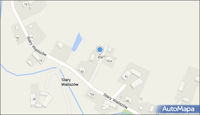 Stary Waliszów, Stary Waliszów, 80a, mapa Stary Waliszów