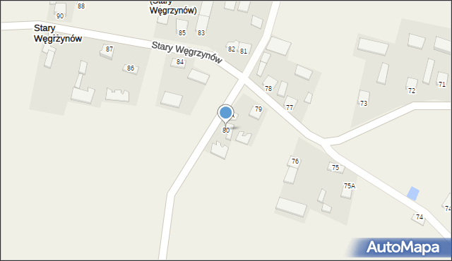 Stary Węgrzynów, Stary Węgrzynów, 80, mapa Stary Węgrzynów