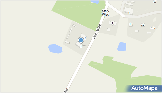 Stary Wiec, Stary Wiec, 1, mapa Stary Wiec