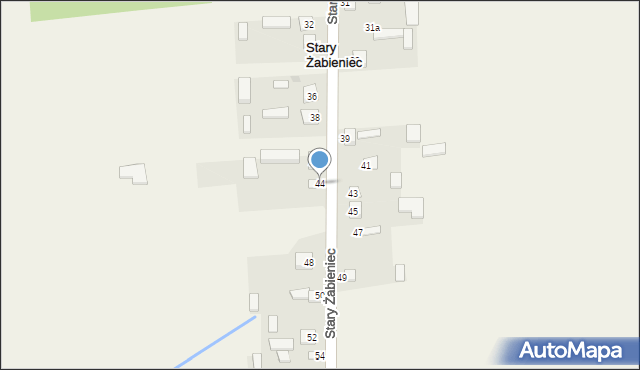 Stary Żabieniec, Stary Żabieniec, 44, mapa Stary Żabieniec