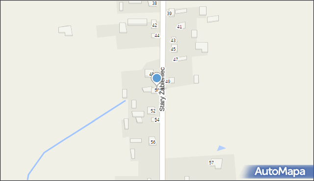 Stary Żabieniec, Stary Żabieniec, 50, mapa Stary Żabieniec