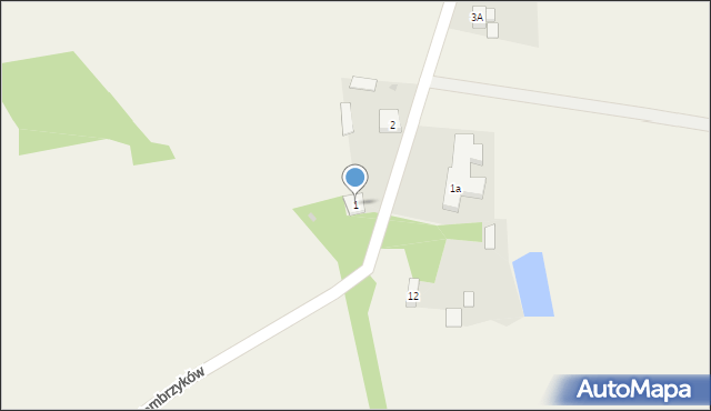 Stary Zambrzyków, Stary Zambrzyków, 1, mapa Stary Zambrzyków