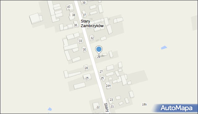 Stary Zambrzyków, Stary Zambrzyków, 29, mapa Stary Zambrzyków