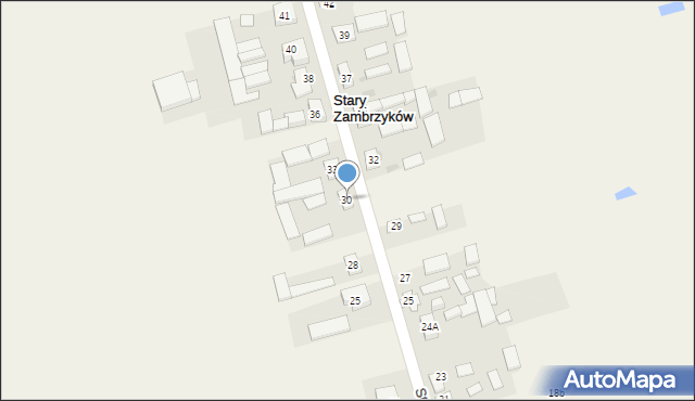 Stary Zambrzyków, Stary Zambrzyków, 30, mapa Stary Zambrzyków