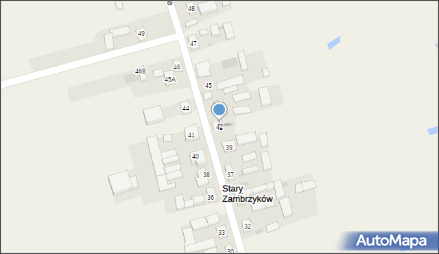 Stary Zambrzyków, Stary Zambrzyków, 42, mapa Stary Zambrzyków