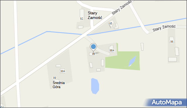 Stary Zamość, Stary Zamość, 98, mapa Stary Zamość