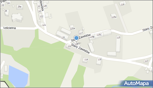 Stary Zawidów, Stary Zawidów, 118, mapa Stary Zawidów