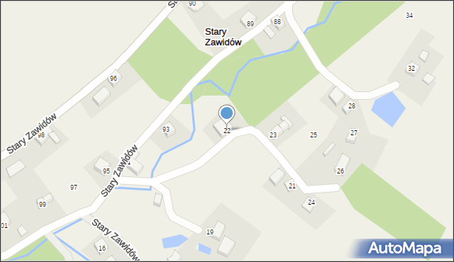 Stary Zawidów, Stary Zawidów, 22, mapa Stary Zawidów
