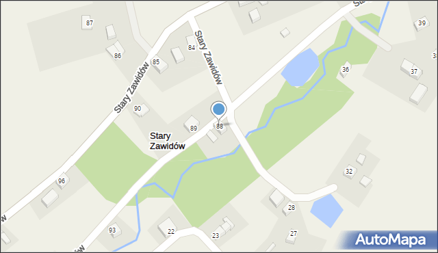 Stary Zawidów, Stary Zawidów, 88, mapa Stary Zawidów