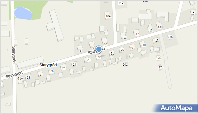 Starygród, Starygród, 22, mapa Starygród