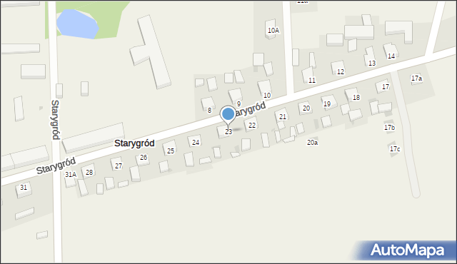 Starygród, Starygród, 23, mapa Starygród