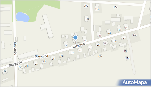 Starygród, Starygród, 9, mapa Starygród
