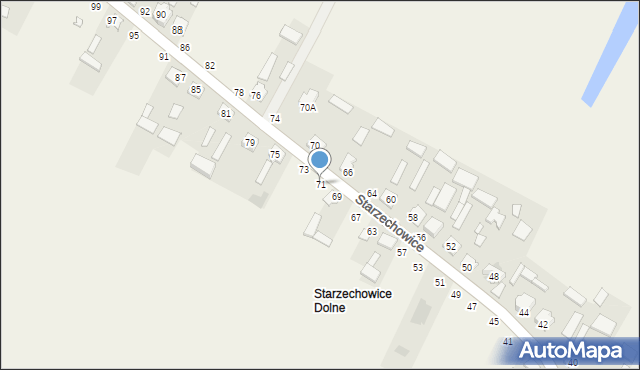 Starzechowice, Starzechowice Dolne, 71, mapa Starzechowice
