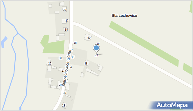 Starzechowice, Starzechowice Górne, 44, mapa Starzechowice