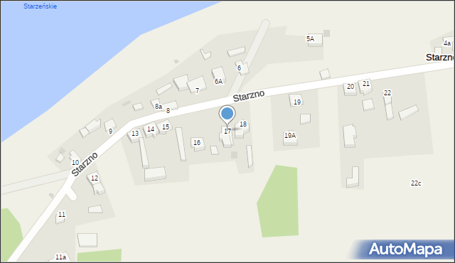 Starzno, Starzno, 17, mapa Starzno