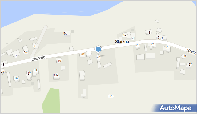 Starzno, Starzno, 22, mapa Starzno