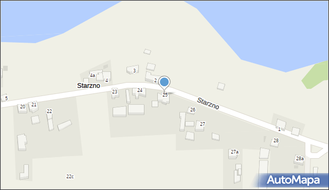 Starzno, Starzno, 25, mapa Starzno