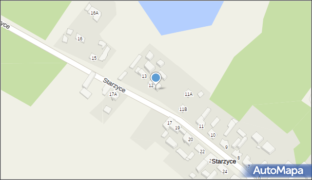 Starzyce, Starzyce, 12A, mapa Starzyce