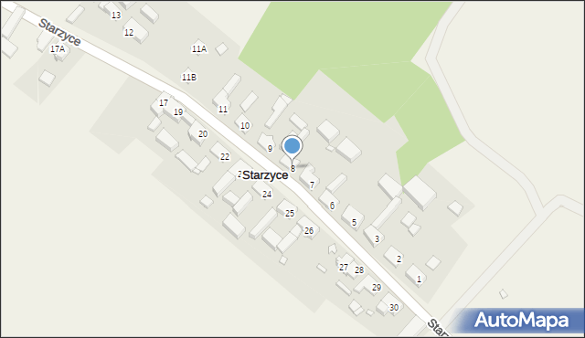 Starzyce, Starzyce, 8, mapa Starzyce