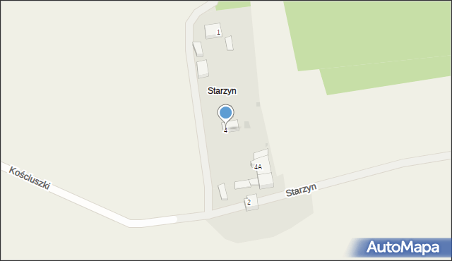 Starzyn, Starzyn, 4, mapa Starzyn