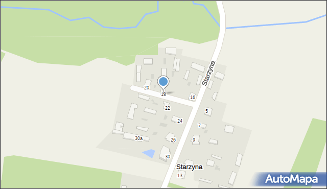 Starzyna, Starzyna, 18, mapa Starzyna