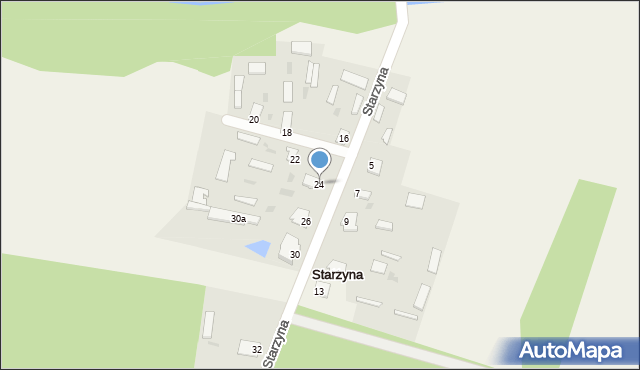 Starzyna, Starzyna, 24, mapa Starzyna