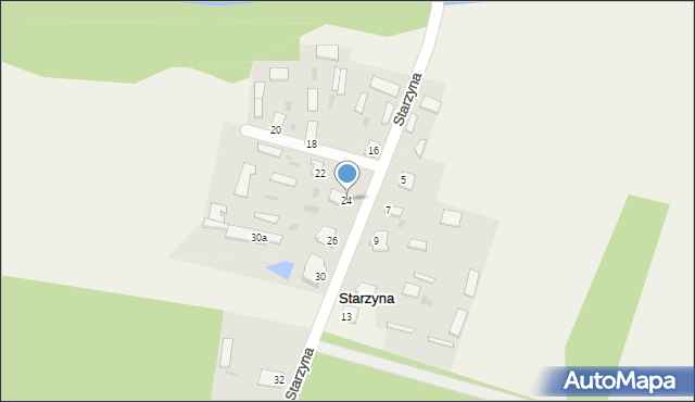 Starzyna, Starzyna, 24, mapa Starzyna